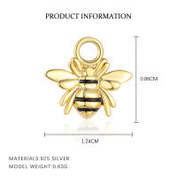 wholesale S925 Sterling Silver European And American Cross-border Butterfly Earrings For Women, Creative And Unique Pendant Light Luxury Versatile Exquisite Design Earrings-A4105-Gold/Single Pendant 925 Silver