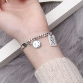wholesale S925 Sterling Silver Hip-Hop Style Patchwork Letter Pendant Smiley Double-Sided Simpsons Cartoon Print Bracelet-0-3