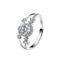 S925 Sterling Silver 30ct Moissanite Interwoven Proposal Ring-0-3