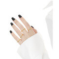 wholesale S925 Sterling Silver 069 Niche Personality Stackable Ring Ins Minimalist Style Irregular Thin Open Adjustable Ring for Women-0-3