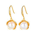 wholesale S925 Sterling Silver Shell Pearl Earrings Light Luxury Versatile Ear Clips Small Design Sense Ins Earrings for Women-0-16