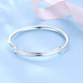 wholesale 999 solid silver starlight round rod push-pull bracelet, genuine solid gift for girlfriend or best friend, wholesale bracelets-0-1