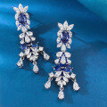 wholesale S925 full silver inlaid with one-carat oval tanzanite diamond, court retro style-0-2