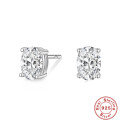 wholesale S925 Sterling Silver Geometric Square Super Sparkling Diamond Stud Earrings-0-8