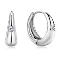 wholesale Sterling Silver Cross-Border European and American Light Luxury Style Moissanite Earrings for Women, High-End Fashion Tassel Hoop Ear Wholesale-0-4