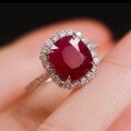 wholesale S925 Sterling Silver Full Diamond Red Elk Light Luxury Ring, Fashionable and Individual, Simple and Elegant, Inlaid with 5A Zircon-0-1