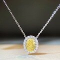 wholesale 925 Silver G's Egg Pendant Necklace, Iced-Out Full-Cut High-Carbon Diamond Pavé Chain, Versatile Collarbone Necklace-0-2