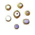 wholesale S925 silver gold-plated natural charoite bread bead spacer DIY accessory semi-finished jewelry for bracelets and necklaces-0-4