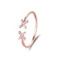 wholesale 18K Gold, 14K Rose Gold, White Gold AU750 Diamond Ring Women's Moissanite Ring Adjustable Open Band-0-0