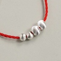 wholesale 999 pure silver beads loose beads size spacer beads cat eye beads DIY bracelet necklace jewelry handmade beading materials silver accessories-2 6mm (hole about 2.3mm)