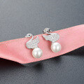 wholesale S925 Sterling Silver Swan Earrings for Women Korean Style with Zirconia Inlaid, Minimalist and High-End Earrings Wholesale Source Christmas Gift-0-0