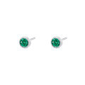 wholesale S925 Sterling Silver European And American Fashion Green Zircon Cross Earrings For Women, Exquisite And Versatile-0-6