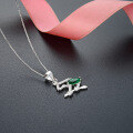 wholesale S925 Sterling Silver Cross-Border European and American Fashion Trendy Frog Pendant Necklace with Inlaid Zirconia-0-2