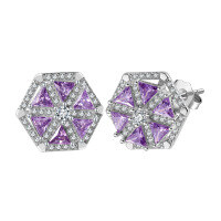 wholesale 925 Silver New Jewelry Wholesale, Small Cross Pendant Earrings for Women with 8A Ultra Sparkling Zircon, Niche Design-Platinum, rotatable, approximately 7.7g>925 silver