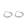 wholesale S925 Sterling Silver Minimalist Möbius Twist Stud Earrings for Women-0-4