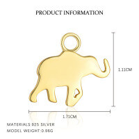 wholesale S925 Sterling Silver Creative Animal Earrings For Women, Fashionable Cross-border Versatile European And American Pendant Drop Earrings With Unique Design-A4119-Gold/Single Pendant 925 Silver