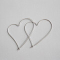 wholesale S925 Sterling Silver YH333 Korean-style Love Earrings Fashionable and Personalized CHIC Style Minimalist Hollow Heart-shaped Ear Hoops-0-0