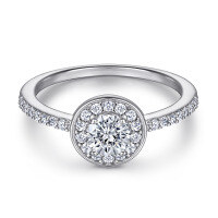 wholesale S925 Sterling Silver Hot-selling Fashion Women's Ring with Micro-inlaid Zirconia Simulated Diamond Wedding Ring, Factory Direct Dropshipping-Platinum US size 6#