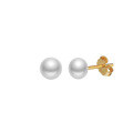 wholesale S925 Sterling Silver Cloud-Pull Earrings with Simple Design Near-Round 3-6mm Freshwater Pearls, Korean Style Manufacturer-0-10