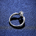 Silver Moissanite Princess Crown Ring for Live Streaming Supply-0-1