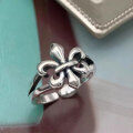 wholesale 925 Silver Korean Dongdaemun Fashion Open Ring Cross Design Thai Silver Vintage Antique Jewelry-0-6
