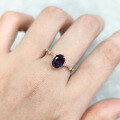 wholesale S925 silver minimalist color-changing stone ring with synthetic alexandrite gemstone for women wholesale-0-4