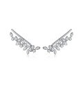 wholesale S925 Sterling Silver Marquise Cut Leaf-Shaped Zircon Ear Hook Ins Luxury Cross-Border Earrings-0-8