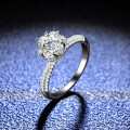 Sterling Silver D Color Moissanite Ring, 1 Carat, Multiple Styles-0-3