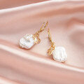 wholesale 14K Gold European Ins Style Baroque Earrings with Natural Freshwater Pearls-0-2