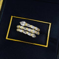 wholesale S925 Silver Snake-Shaped Three-Row Diamond Ring for Women, Cross-Border Style, AliExpress Model, Dropshipping-0-2