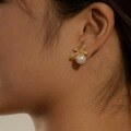 wholesale S925 Sterling Silver Elegant Bow Pearl Design Women's Earrings, Luxurious and Versatile-0-2