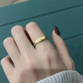 wholesale S925 Silver Korean Style Minimalist Luxury Glossy Ins Trend Creative Versatile Open Design Ring-0-3