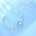 wholesale 925 Sterling Silver Planet Moonstone Bracelet for Women, Small Batch Design Bestie Jewelry, 520 Valentine's Day Gift, Same Style as Dewu-0-3
