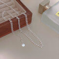 wholesale S925 Sterling Silver Italian Knitted Minimalist Chain Necklace for Women, Korean High-End Sense Versatile Delicate Collarbone Chain-0-1