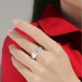 Sterling Silver Moissanite Eye of Horus Egg Ring Unisex Hip-Hop Jewelry-0-1