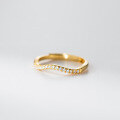wholesale S925 Sterling Silver Fresh and Sweet Style Minimalist Design Curved Wave Diamond-Inlaid Ring R02703-0-2