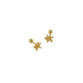 wholesale S925 Sterling Silver 622/623 Korean Version Ins Niche Design Minimalist Versatile Starfish Screw Bead Twist Closure Stud Earrings-0-6