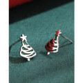 wholesale S925 Sterling Silver Christmas Earrings for Women, Cross-border Small and Unique Design, High-end Festive Stud Earrings-0-2