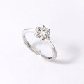 wholesale 925 Sterling Silver Six-Prong Set Moissanite Star Ring, Niche Design, Fashionable and Light Luxury, Versatile Women's Wedding Jewelry-0-2