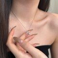 wholesale 925 Sterling Silver Cross-Border New Cartoon Pendant Necklace for Women, Dainty Collarbone Chain, Unisex Personalized Jewelry-0-1