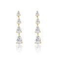 wholesale 14K Gold Cultured Diamond Pear-Shaped Drop Earrings for Women, Exquisite and Unique-0-0
