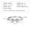 18K Gold Plated 925 Silver D Color Moissanite Four-Leaf Clover Ring-0-8