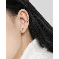 wholesale S925 Sterling Silver HED328 Korean Version Simple Smooth Small Round Bead Stud Earrings for Men and Women-0-2