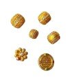 wholesale Gold-plated S925 Silver Diamond-inlaid Six-Syllable Mantra Beads for DIY Bracelet Necklace Accessories, Handmade Knotting Cord, Five Scripture Strands-0-4