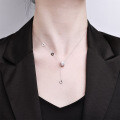Sterling Silver Slim Waist Necklace for Women, Minimalist Design Layering Chain-0-2