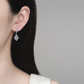 S925 Sterling Silver Moissanite Women's Waterdrop Earrings, Fashionable and Versatile-0-2