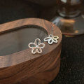 wholesale S925 Sterling Silver Hollow-Out Small Floral Stud Earrings for Women, Minimalist Sweet Earrings, Trendy New Arrival in 2025-0-5