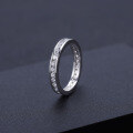 wholesale 925 Sterling Silver Plated with White Gold, Fashionable Moissanite Eternity Ring for Women, Fully Set with Moissanite Stones-0-2