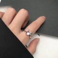 wholesale S925 Sterling Silver Maker's Moonstone "A Deer with You" Ring, Niche Design, Exquisite and Sweet Teen Girl Ring, Gift for Best Friend-0-1