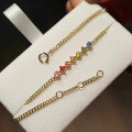 wholesale S925 Sterling Silver Red Elk Full Body Rainbow Bracelet with Textured Side Chain, Exquisite and Unique for Daily Commute and Versatile Accessories-0-0